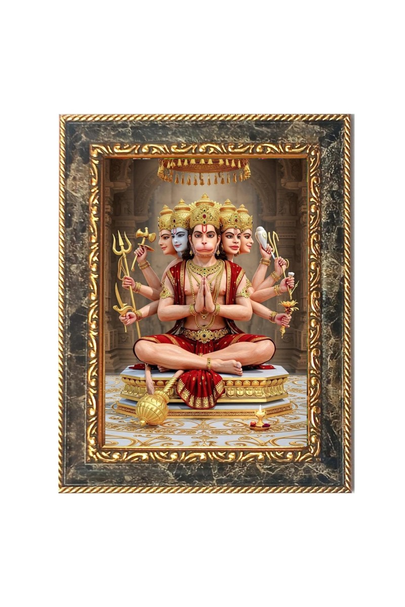 Lord Hanuman Digital Print Photo 6.7x8.7 inches - Vibrant Religious Wall Art for Home or Office Decor.