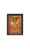 Sri Laxmi Mata, Saraswati Mata & Sri Ganeshji Digital Print Photo 6.7x8.7 inches - Vibrant Religious Wall Art for Home, Office and Temple Decor.