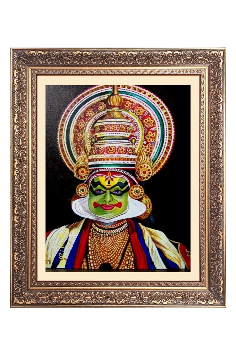 Kathakali Digital Print Big Photo Frame - 16x20 Inches for Home & Office Decoration