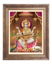 Maa Saraswati Big Photo Frame - 16x20 Inches for Home & Office Decoration