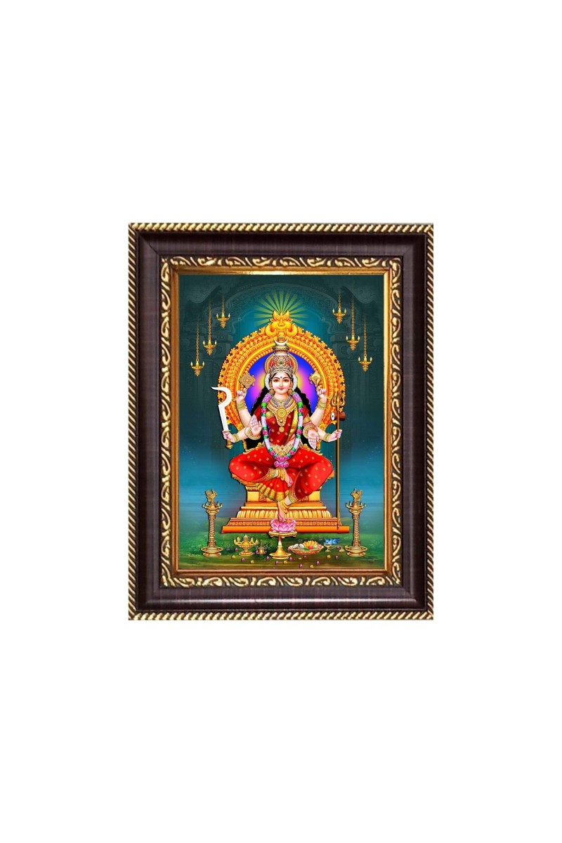 Sri Maa Durga Digital Print Photo 6.7x8.7 inches - Vibrant Religious Wall Art for Home, Office and Temple Decor.