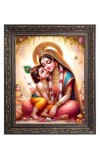 Maa Yoshoda with baby krishna Big Photo Frame - 20x24 Inches for Home & Office Decoration