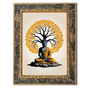 Lord Buddha Digital Print Photo 10.7x12.7 inches (I6046) - Vibrant Religious Wall Art for Home or Office Decor.