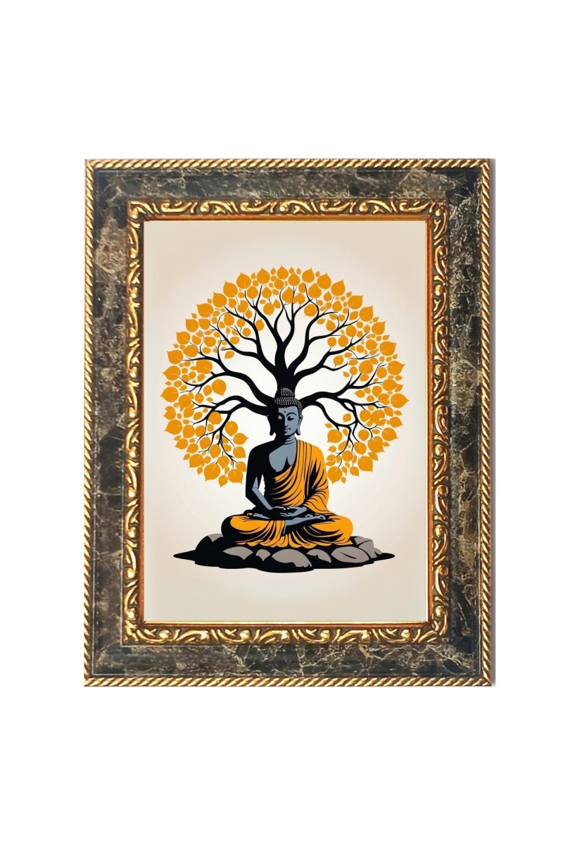 Lord Buddha Digital Print Photo 6.7x8.7 inches - Vibrant Religious Wall Art for Home or Office Decor.