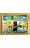 Samudraa Manthana Photo Frame - 14x18 Inches, Brown Wooden Frame for Home, Office & Temple Decoration