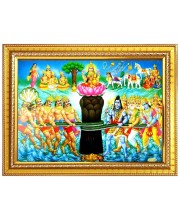 Samudraa Manthana Photo Frame - 10x14 Inches, Brown Wooden Frame for Home, Office & Temple Decoration