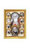 Guru Gobind singh Photo Frame - 10x14 Inches, Brown Wooden Frame for Home, Office & Temple Decoration