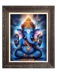Sri Ganesh Big Photo Frame - 16x20 Inches for Home & Office Decoration