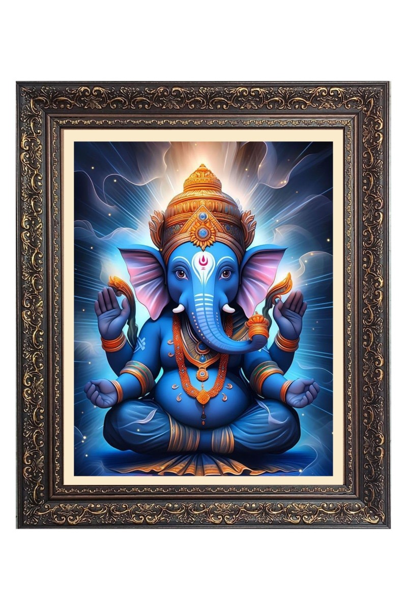 Sri Ganesh Big Photo Frame - 20x24 Inches for Home & Office Decoration