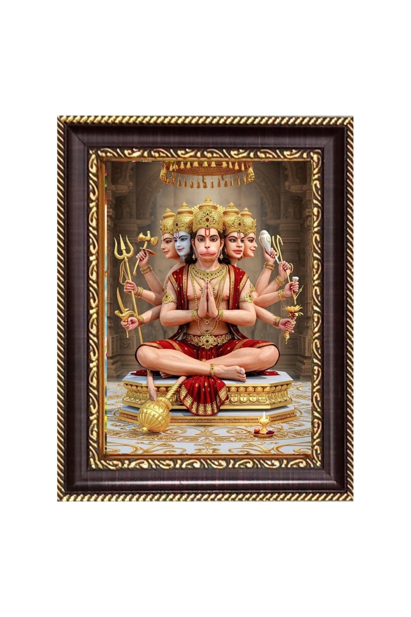 Lord Bajrang Bali Digital Print Photo 14.7x16.7 inches (I6034) - Vibrant Religious Wall Art for Home or Office Decor.