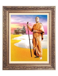 Swami Vibekananda Big Photo Frame - 16x20 Inches for Home & Office Decoration