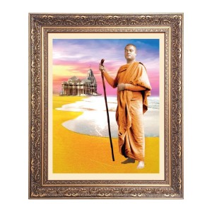 Swami Vibekananda Big Photo Frame - 16x20 Inches for Home & Office Decoration