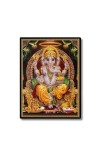 Ganesh Laminated Photo - 5x7 Inches, Divine Blessings for Home & Office and Temple Decoration