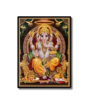 Ganesh Laminated Photo - 5x7 Inches, Divine Blessings for Home & Office and Temple Decoration