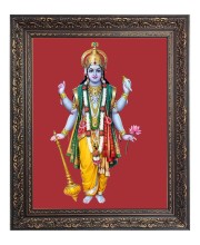 God Narayan Big Photo Frame - 16x20 Inches for Home & Office Decoration