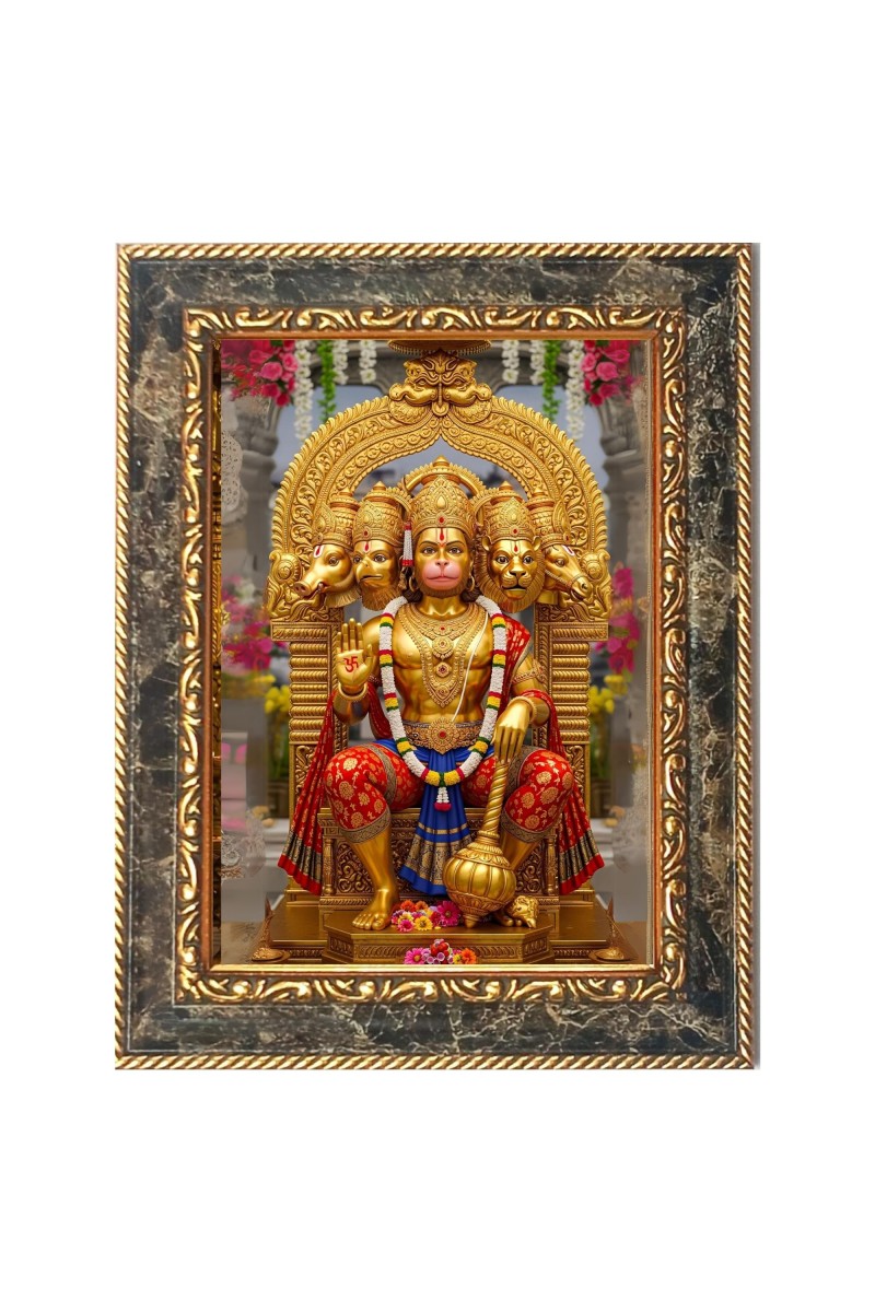Jai Bajrang bali Digital Print Photo 12.7x14.7 inches (I6077) - Vibrant Religious Wall Art for Home or Office Decor.