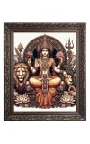 Goddess Durga Big Photo Frame - 20x24 Inches for Home & Office Decoration