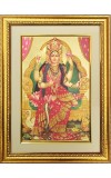 Devi Manasa Golden Photo 11.5x15.5 Inches Perfect for Home, Office & Temple Decoration