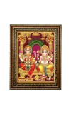 Hi Tech Sales Maa Lakshmi & Lord Ganesha Photo Frame for wall/table, Study & living room, gifts (10 x 12)