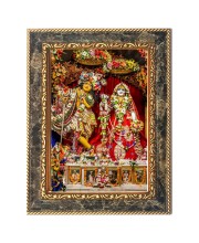 Lord Radha Krishna Digital Print Photo 10.7x12.7 inches (I6131) - Vibrant Religious Wall Art for Home or Office Decor.