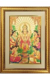 Lord Satyanaryan Golden Photo 11.5x15.5 Inches Perfect for Home, Office & Temple Decoration