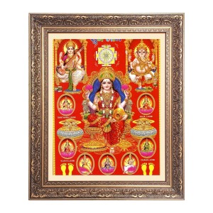 Mata Lakshmi (Laxmi) Big Photo Frame - 16x20 Inches for Home & Office Decoration