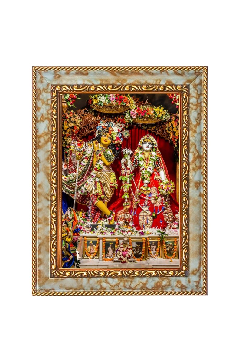Lord Radha Krishna Digital Print Photo 6.7x8.7 inches - Vibrant Religious Wall Art for Home or Office Decor.