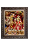 Sri radha and Sri Krishna Big Photo Frame - 20x24 Inches for Home & Office Decoration