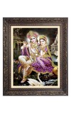 Sri Krishna and Sri Radha Big Photo Frame - 16x20 Inches for Home & Office Decoration