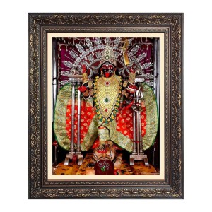 Dakshineswar Kali Big Photo Frame - 22x26 Inches for Home & Office Decoration