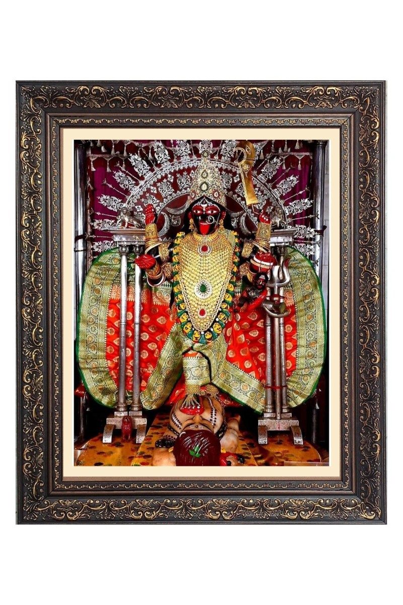 Dakshineswar Kali Big Photo Frame - 20x24 Inches for Home & Office Decoration