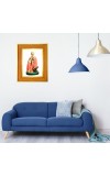 Chaitanyaa Mahaprabhu Photo Frame 10x14 Inches-Brown Wooden Frame For Home, Office & Temple Decoration And Gifting (F6477)