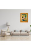 Radha Krishna Photo Frame 10x14 Inches-Brown Wooden Frame For Home, Office & Temple Decoration And Gifting (F6435)
