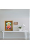 Panchmukhi Lakhsmi Photo Frame 12x16 Inches-Brown Wooden Frame For Home, Office & Temple Decoration And Gifting (F6414)