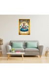 Mata Lakhsmi Golden Photo Frame - 16x20 Inches | Elegant Wooden Frame For Home, Office & Temple Decoration | Spiritual Wall & Table Decor And Gift Item (F9862)