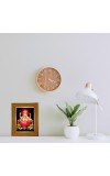 Lord Ganesha Photo Frame 10x14 Inches-Brown Wooden Frame For Home, Office & Temple Decoration And Gifting (F6423)