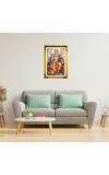 Lord Ram & Hanuman Golden Photo Frame - 12x16 Inches | Elegant Wooden Frame For Home, Office & Temple Decoration | Spiritual Wall & Table Decor And Gift Item (F9896)