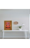 Jai Jaganath Photo Frame 10x14 Inches-Brown Wooden Frame For Home, Office & Temple Decoration And Gifting (F6244)