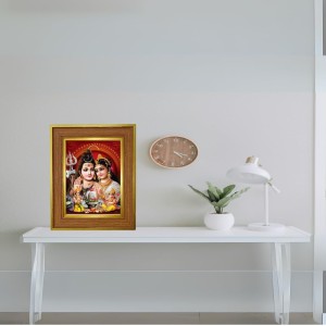 Parvati Mahadev Photo Frame 18x22 Inches-Brown Wooden Frame For Home, Office & Temple Decoration And Gifting (F6246) Parvati Mahadev Photo Frame 18x22 Inches-Brown Wooden Frame For Home, Office & Temple Decoration And Gifting (F6246)