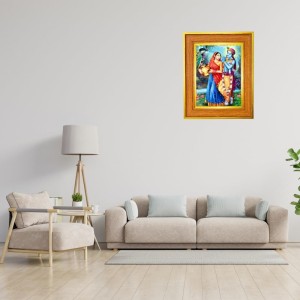 Radha And Krishna Photo Frame 10x14 Inches-Brown Wooden Frame For Home, Office & Temple Decoration And Gifting (F6438) Radha And Krishna Photo Frame 10x14 Inches-Brown Wooden Frame For Home, Office & Temple Decoration And Gifting (F6438)