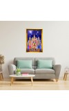 Lord Murugan,Valli And Deivanai Golden Photo Frame - 16x20 Inches | Elegant Wooden Frame For Home, Office & Temple Decoration | Spiritual Wall & Table Decor And Gift Item (F9898)