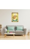 Mata Saraswati Golden Photo Frame - 10x14 Inches | Elegant Wooden Frame For Home, Office & Temple Decoration | Spiritual Wall & Table Decor And Gift Item (F9904)