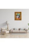 Sri Krishna Photo Frame 10x14 Inches-Brown Wooden Frame For Home, Office & Temple Decoration And Gifting (F6361)