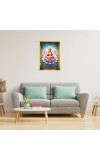 Mata Laxmi Golden Photo Frame - 10x14 Inches | Elegant Wooden Frame For Home, Office & Temple Decoration | Spiritual Wall & Table Decor And Gift Item (F9809)