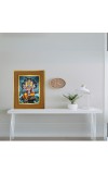 Lord Vishnu Photo Frame 14x18 Inches-Brown Wooden Frame For Home, Office & Temple Decoration And Gifting (F6238)