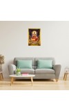 Mata Laxmi Golden Photo Frame - 10x14 Inches | Elegant Wooden Frame For Home, Office & Temple Decoration | Spiritual Wall & Table Decor And Gift Item (F9883)