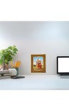 Lakshmi Narayana Photo Frame 10x14 Inches-Brown Wooden Frame For Home, Office & Temple Decoration And Gifting (F6396)