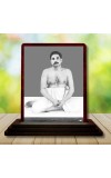 Car Desk/Table Top Sri Sri Thakur Anukulchandra Wooden Photo Stand 3x4 Inches, Compact & Stylish Spiritual Display For Car, Home & Office (Pack Of 1) (F14641)