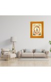 Lord Vishnu Photo Frame 14x18 Inches-Brown Wooden Frame For Home, Office & Temple Decoration And Gifting (F6431)