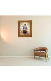 Young Krishna With Shiv Ji Photo Frame 10x14 Inches-Brown Wooden Frame For Home, Office & Temple Decoration And Gifting (F6231)